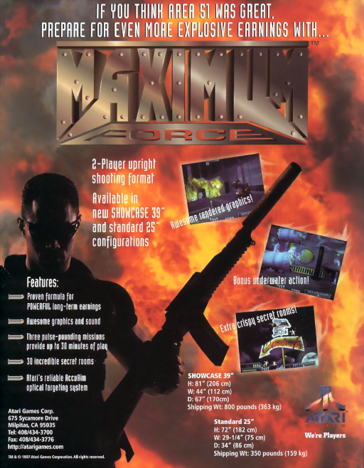 Maximum Force v1.02 MAME2003Plus Game Cover